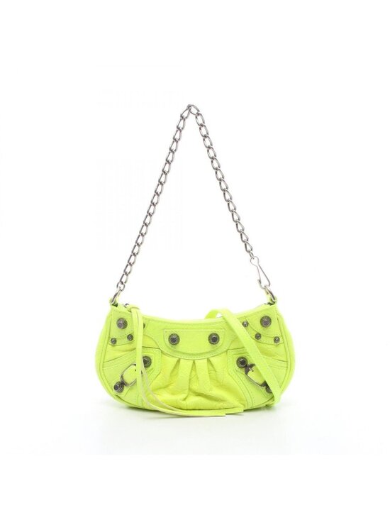 Balenciaga Handbags - Balenciaga Handbag le Cagole Mini BB le Mini Neon Color 2-Way Yellow Leather